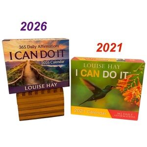 TWO Louise Hay I Can Do It Daily Affirmations Calendars 2026 AND 2021 Both NIB